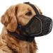 Bonthee dog muzzle mesh soft muzzle for small medium -sized dogs breathable reflecting adjustable puppy muzzle muzzles with a collar for scavening grooming allow panting