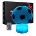 Football gifts young children girls 3d football night light for children optical deception lamp with remote control 16 colors gifts for sports football fans energy class G