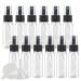 Tianzd 24 pieces portable empty transparent 30 ml plastic spray bottle with black atomizer bottle 30ml of fine fog pump caterpillars Perfume dust robber atomizer.