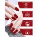 Kalolary 32PCS Red Gel Nail Polish Strips | Waterproof Adhesive Full Wrap Stickers with Nail File and Stick | UV/LED Lamp Required - Buy Online on SooperMarket.com