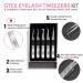 GTEX Lash Tweezers Set of 5 - Japanese Stainless Steel, Straight & Curved, 45 & 90 Volume Eyelash Extensions - Silver - Buy Online on SooperMarket.com