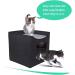 Geizire Cat House - Large Foldable Cat Cave for Indoor Cats - 2022 New Design - Cute Opening Shape - Medium Dark Grey - Buy Online on SooperMarket.com