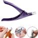 Purple Nail Clippers Tip Cutters for Acrylic False Fake Gel Nails - Rustproof Professional Manicure Pedicure Trimmer - Buy Online on SooperMarket.com