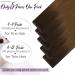 LAAVOO Virgin Tape Extensions | Real Hair Ombre Brown Seamless 45cm | Invisible Balayage Extensions | 5PCS 12.5g | Premium Quality - Buy Online on SooperMarket.com