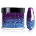 28g/Box Blue and Purple Gliiter Temperature Color Change Dip Powder Nails Dipping Nails Long-lasting Nails No UV Light Needed (W-No.5)