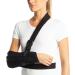 ArmoLine Deluxe Arm Sling - Breathable Fabric Black Broken Arm Bandage (Size S) - Shoulder Immobilizer - Pack of 1 - Buy Online on SooperMarket.com