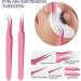 Rose Red Eyelash Fan Dyer with 2 Lash Tweezers - Rechargeable Mini Portable Fan for Eyelash Extension - Straight and Curved Tip Tweezers Included - Buy Online on SooperMarket.com