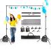 Backdrop Stand 6.5x10ft, ZBWW Photo Video Studio Adjustable Backdrop Stand for Parties, Wedding, Photography, Advertising Display 6.5*10 ft