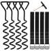 synoratory Heavy Duty Trampoline Stakes Anchors High Wind,Galvanized Steel Trampoline Anchors Kit for 15ft,14ft,12ft,10ftTrampoline,15.8inch Ground Anchors Trampoline Accessories black