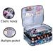 LYFFXYH Nail Polish Carrying Case - Portable Double-Layer Storage Bag for 42 Bottles (15ml) - Green Leaf Design - Ideal for Organizing Nail Polish and Manicure Set - Buy Online on SooperMarket.com