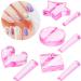 4 Pieces Nail Embossed Molds Metal Frame Bending Nail Tools Star Heart Nail Art Bending Equipment for Nail Salon and Home Nail Art Design, 4 Style