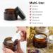 Yishik 6 Pack 30ml Amber Glass Round Jars with Black Lids 1 oz Empty Cosmetic Jars Face Cream Storage Containers for Powder Lotion Beauty Products Travel Favors Amber-1oz - Buy Online on SooperMarket.com
