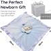 BUSHBABY 'A New Star is Born' Baby Comfort Blanket in Box | Blue Baby Gift Set for Boys | Plush Teddy Security Blanket for Newborns | Soft Toy for Babies - 10cm - Buy Online on SooperMarket.com