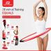 Gate Fitness Weighted Hula Hoop 3.1 lb for Adult Weight Loss - Red-Black 8 Segment Ring with Soft Foam Padding - Indoor/Outdoor Core Workouts for Fat Burning - Buy Online on SooperMarket.com