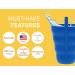 Arrow Home Products Sip A Cup with Built in Straw 10oz 6pk - BPA-free Stackable Kids Straw Cups (Purple/Blue/Green/Orange) - Made in USA - Buy Online on SooperMarket.com