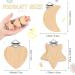 15-Piece Wood Pacifier Clips Set - DIY Beech Wooden Clip Holder for Teething Baby with Star, Heart, and Moon Designs - Buy Online on SooperMarket.com