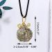 Pyrite Crystal Pendant - Natural Gold Wire Wrapped Raw Pyrite Necklace for Men Handmade Healing Gemstone Pendant Necklace with Black Macrame Cord Frifer - Buy Online on SooperMarket.com