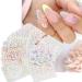 30 Colorful Flower Nail Art Stickers - Self Adhesive Decals for DIY Manicure Decorations - Floral Bow Tie, Daisy, Heart Designs - Nail Art Supplies for Women and Girls - Buy Online on SooperMarket.com
