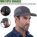 USHAKE Sun Cap Fishing Hat with Face Neck Cover Flap - Dark Grey - Buy Online on SooperMarket.com
