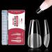 240PCS 12 Sizes Medium Coffin Gel Nail Tips Set Soft Nail Art Gel Nail Extensions Pre-Buffed Artificial Nails Gel Nail Tips Kit Fit All Nails