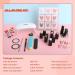 Lavender Violets 19 Pcs Gel Nail Kit with UV Lamp - Spring Jelly Pink Nude Shellac Colors - Base Coat, Matte Top Coat, Nail File, Sticker - Starter Kit (964D Jelly Pink) - Buy Online on SooperMarket.com