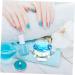POPETPOP 1pc Nail Art Crystal Cup Containers with Lids Diy Powder Holder Jewelry Holder Nail Powder Container Nail Art Liquid Cup Clear Glass Crystal Cup Crystal Art Glass Acrylic Self Made 7.5x6cm Blue - Buy Online on SooperMarket.com