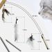 2022 Cat Feather Toy Set - Interactive Kitten Toys with Elastic Wand and Refill Feathers - Indoor Cat Play and Exercise - Buy Online on SooperMarket.com