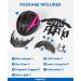 FUNWICT Adult Bike Helmet with Visor, Goggles & Rechargeable Rear Light Black Pink, L 57-61 cm - Buy Online on SooperMarket.com