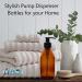 Avalon Amber Glass Bottles 250ml 8oz Soap Dispenser with Black Pumps (BPA-Free) Lotion Pump/Soap Dispensers Reusable Refillable Eco Friendly Sustainable Living/Gift - Pack of 2 - Buy Online on SooperMarket.com
