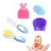5 Pack Newborn Brush and Comb Set Baby Toddler Body Soap and Comb Plastic with Soft Fine Hair