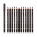 Sumeitang 12 Pcs Dark Brown Eyebrow Pencil Eyeliner Set, Waterproof Eye Brow Pencil, Easy to Color, Long Lasting Eye Liner Gel Pen, Women Professional Eye-Makeup Pencil