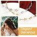 Star Rhinestone Headband Set for Women and Girls | Pearl and Crystal Wedding Headpiece | Shiny Metal Hairband (Gold/Silver) - Buy Online on SooperMarket.com