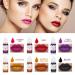 QIUFSSE 12 Colors DIY Lip Gloss Pigment Set - Natural High Color Rendering Red Warm Pigment for Lip Gloss Making - Set A - Buy Online on SooperMarket.com