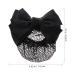 KALLORY French Barrette Hair Bun Net Mesh Cover Bowknot Hair Clip for Women (Black) - 11.5*7cm - Buy Online on SooperMarket.com