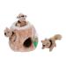 Outward Hound Hide-A-Squirrel Puzzle - Plush Dog Toy with Squirrel S Brown 31001