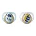 Tommee Tippee Moda Pacifiers Symmetrical Design BPA-Free Silicone Binkies 0-6m 2-Count
