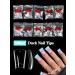 500PCS Short Duck Nail Tips - Clear Half Cover Acrylic Nails for Salon | Extra Short Flare French Nail Extensions | 10 Sizes - Buy Online on SooperMarket.com