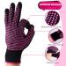Teenitor Heat Resistant Gloves with Silicone Bumps - Professional Mitts for Hair Styling - Universal Fit Size - Rose Red - Buy Online on SooperMarket.com