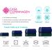 CASA COPENHAGEN 550 GSM 12x12 Inches Washcloths Towels Set of 24 - Super Soft Egyptian Cotton Towels for Bathroom & Kitchen in Wimbledon Blue and Green - Buy Online on SooperMarket.com