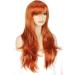 YEESHEDO Women's Long Wavy Curly Ginger Cosplay Wig 28 - Heat Resistant Synthetic Hair for Party, Anime, Halloween - Includes Bangs - Buy Online on SooperMarket.com