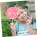 Warmhm 5pcs Candy Lollipops Crafts Pendant Boys Artificial Lollipop Giant Fake Lollipops Handmade Fruit Flavored Lollipops Swirl Lollipops Baby Items Wooden Rainbow Candy Manual Toddler Pinkx5pcs 14*1CMx5pcs - Buy Online on SooperMarket.com