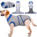 Kuoser Dogebody after op dog body after castration male bitch dog body after op bitch breathable body for dogs after op leakage protection dog anti-wound licking op body dog gray xl (1 Pack)