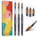 Lofuanna Nail Acrylic Brushes Set 3PCS Nail Brush for Acrylic Application Size 10 12 14 Professional Nail Art Drawing Brushes for Nail Extension Acrylic Powder Manicure DIY at Home Salon 3pcs Acrylic Nail Brush Set