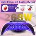 268W UV LED Nail Dryer for Gel Polish | 57 Dual Light Beads, 4 Timer Settings, Auto Sensor - Buy Online on SooperMarket.com