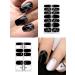 EBANKU Black White Nail Polish Strips - 12 Sheets Full Wrap Adhesive Stickers with Nail File - Leaves Flower Vine Pattern for Women's Nail Art Decorations - Buy Online on SooperMarket.com