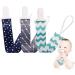 Teksome Schnullerleine | Fabric Pacifier Clips for Babies Toddlers & Kids | Soft Bite Ring | Secure Toy Clips - Buy Online on SooperMarket.com