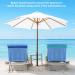 4 Pack Silicone Towel Bands for Beach, Pool, and Cruise Chairs - Blue/Turquoise - Buy Online on SooperMarket.com