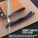 Stainless Steel Cut Throat Razor Kit with Leather Sharpener - Perfect Gift for Men - M&LD Straight Edge Razor Blades for Barber and Home Use - Buy Online on SooperMarket.com