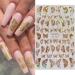 8 Sheets Gold Butterfly Nail Art Stickers | 3D Luxury Decals for Designer Nails - Women's DIY Nail Decoration Supplies - Buy Online on SooperMarket.com