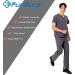 Men's 4-Way Stretch Athletic Scrub Set - Grey V-Neck Top & Cargo Pant - Size Medium - Buy Online on SooperMarket.com